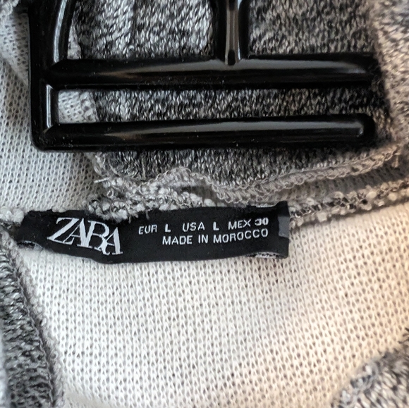 Zara sweater dress mock neck Heather grey Sz large - Picture 2 of 2